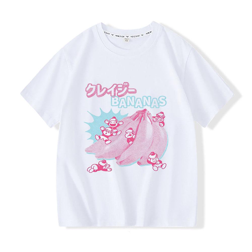 Donkey Kong Bananza Kids Tees Cartoon Print 100Cotton Anime T-shirt Kawaii Tops Girls and Boys Short Sleeve Casual T Shirt Children Summer Clothes
