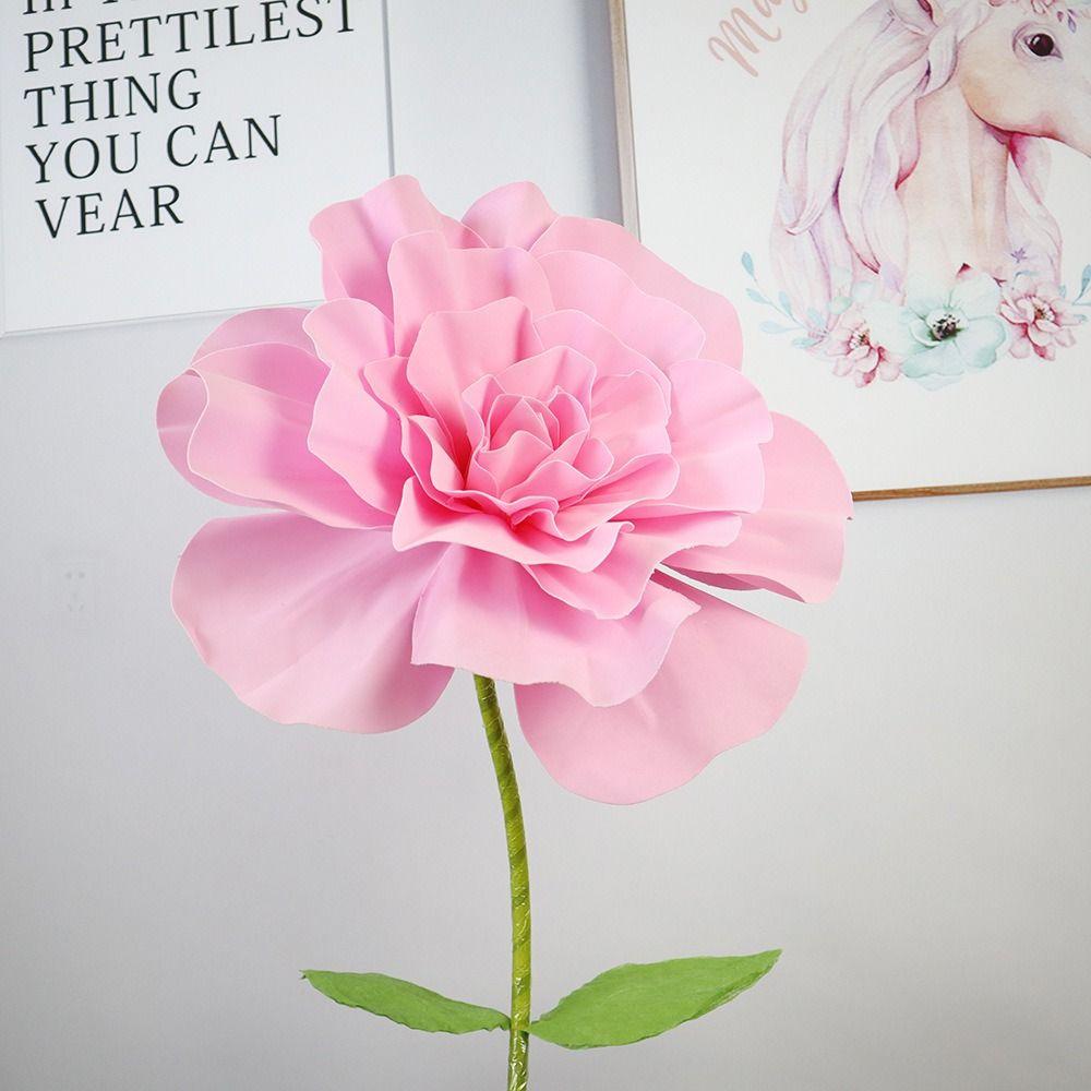50 см крупномасштабный цветок розы из полиэтилена, гигантские цветы ручной работы, новый искусственный цветок розы