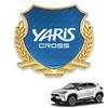 Металлическая эмблема автомобиля Yaris Cross для Yaris Cross 10-й серии и 15-й серии 2020 Наклейка на автомобиль Логотип автомобиля Декоративная наклейка Зеркальная эмблема Yaris, (Август