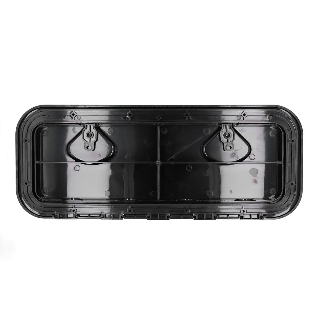 Deck Access   Inspection Cover 180 degrees  Hinged Lid Anti UV with Lock for Marine Boat 24 x 9.5in(White )