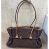 Womens Genuine Leather Tote Bag - Suede Calfskin Pleated Buckle Shoulder Underarm Work