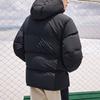 Fila Fusion Мужская теплая пуховая куртка с капюшоном и длинным рукавом, на молнии, с буквенным принтом, Черный T11M341903A-BK