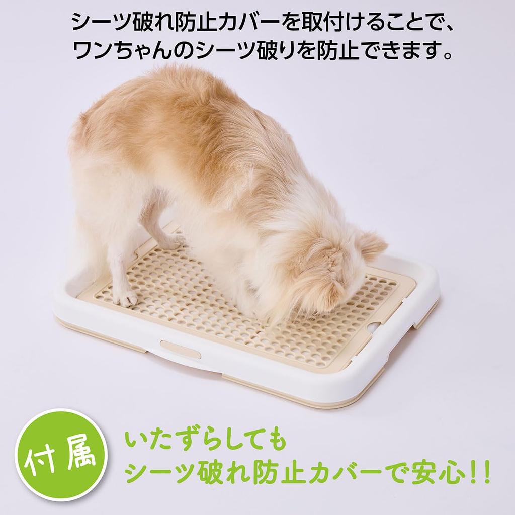Petio Dog Regular with Cover Easy-to-Use One-Hand Tray, White, Size, Tear-Resistant