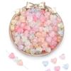55/70Pcs Plastic Acrylic Heart Beads Fashion Loose Spacer Beads for Jewelry Making DIY Hairpin Earring Necklace Handmade