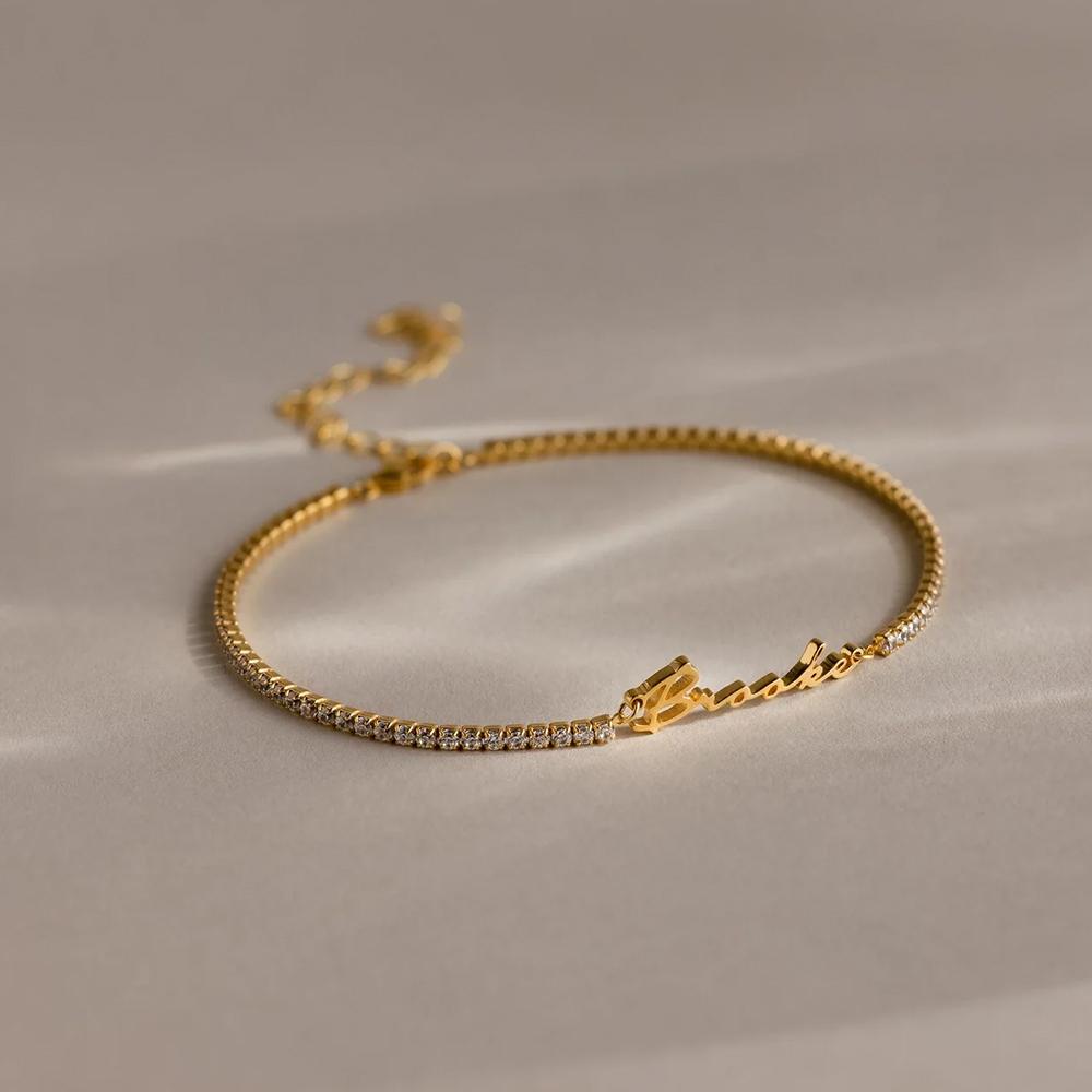 EMANCO Fashion Customized Name Bracelets Letter Stainless Steel Personalized Bracelets for Women Bangle Jewelry Not Allergic Gif