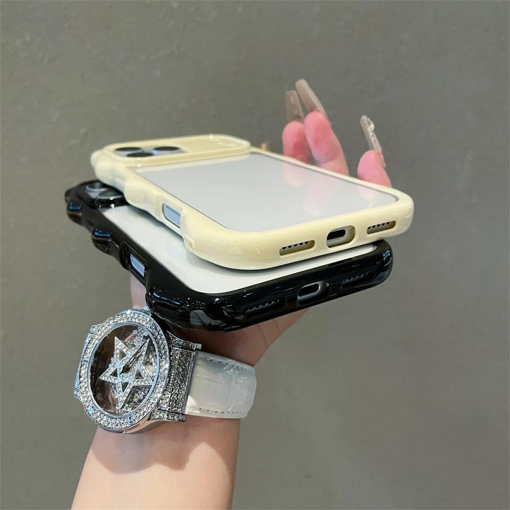 3D Чехол для телефона с ушками кошки, прозрачный, из PC+TPU, для iPhone 17 Pro Max 16 15 14 13, противоударный, прозрачная защитная задняя крышка