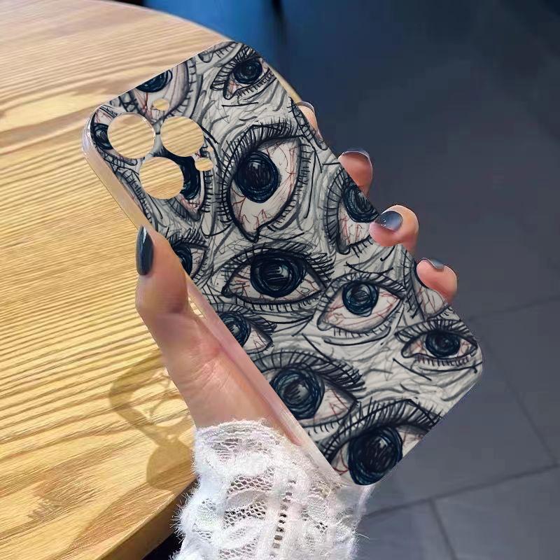 Terrify Eyes Phone Case for iPhone 17 Air 16 15 14 13 12 11 Pro Max Plus Mini Xs X 8 7 Soft Transparent Cover Fundas Accessory