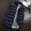 Men  Winter Coat Padded Cotton Vest Warm Hooded Thick Vest Tops Jacket