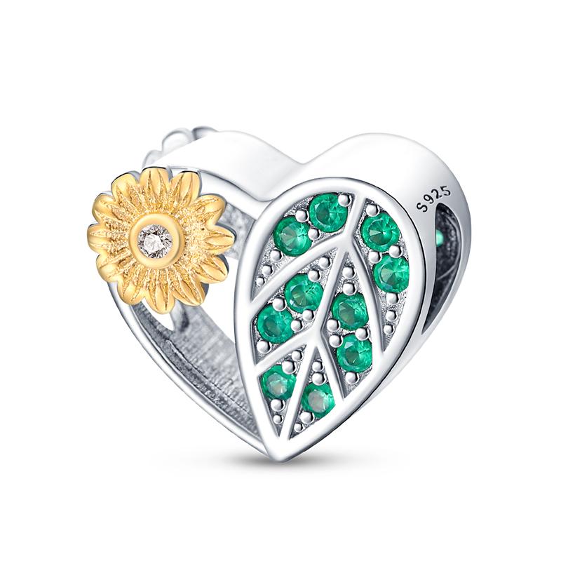 S925 серебряный цвет, четырехлистный клевер, авокадо, кактус, зеленая серия, подвески, бусины, подходят для оригинального браслета S925, изысканные ювелирные изделия «сделай сам»