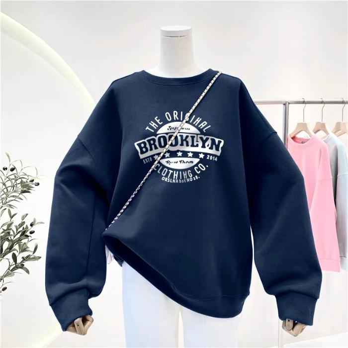 Женские модные повседневные весенне-осенние блузки и рубашки с круглым вырезом с длинными рукавами