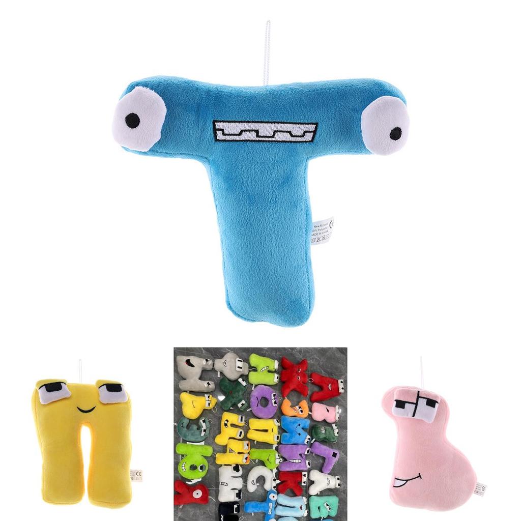 Плюшевая игрушка-подушка в виде русской буквы из Alphabet Lore для детей, мягкая и приятная на ощупь кукла-мягкая игрушка