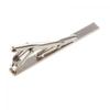 Simple Bar Metal Clasp Necktie Clips Silver Tie Pins