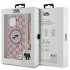 Karl Lagerfeld Klhmp15Shckcklcp Iphone 15 / 14 / 13  6.1 Różowy/Pink Hardcase Iml Crossbody Monogram Karl & Choupette Head Magsafe