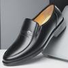 «Мужские деловые туфли из натуральной мягкой кожи с нескользящей дышащей отделкой для людей среднего и пожилого возраста»