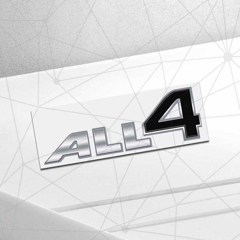 3D Auto Metal ALL4 Badge Car Rear Trunk Emblem Sticker LOGO Decor For R58 R55 R56 R59 F60 F56 R57 F57 F54 F55 PACEMAN Clubman