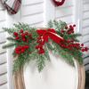Red Berries Red Berries Christmas Decor Wall Mounted Cypress Leaf Pendant  for Christmas Decoration