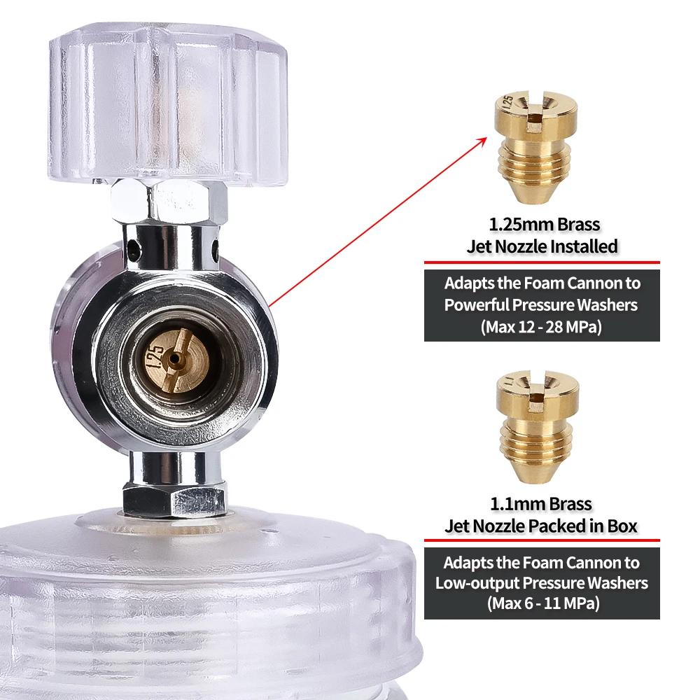 Мойка высокого давления из алюминиевой пены, насадка для пены, автомойка, пенообразователь для Karcher Elitech Bort AR Bosch Michelin, мойка высокого давления