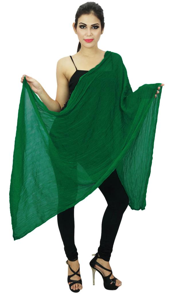 Индийские шарфы из шифоновой смеси, женские палантины, накидка на шею Chunni Long Dupatta