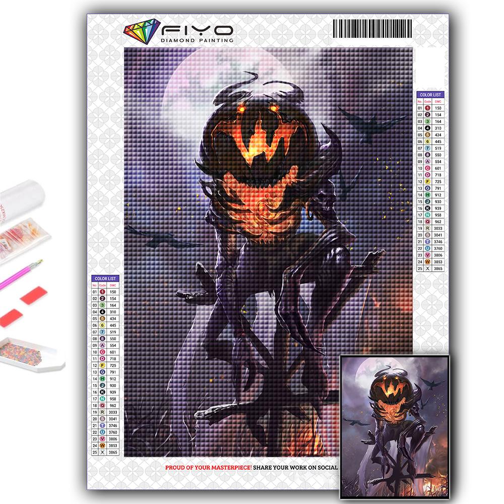 Алмазная картина Хэллоуин Страшная голова тыквы Человек Алмазная мозаика Ремесло Алмазная вышивка Картина