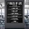 7 Rules of Life Watch Your Thoughts Motivational Posters and Prints On The Canvas Painting Wall Art Picture for Living Room