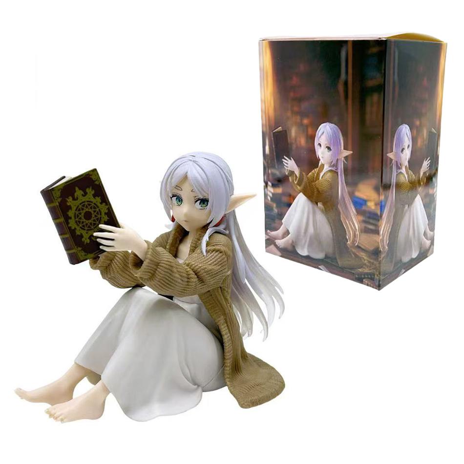 Original TAITO Desktop Cute Frieren Beyond Journey's End Anime Figure Toys PVC Model Collection Frieren Reading Action Doll