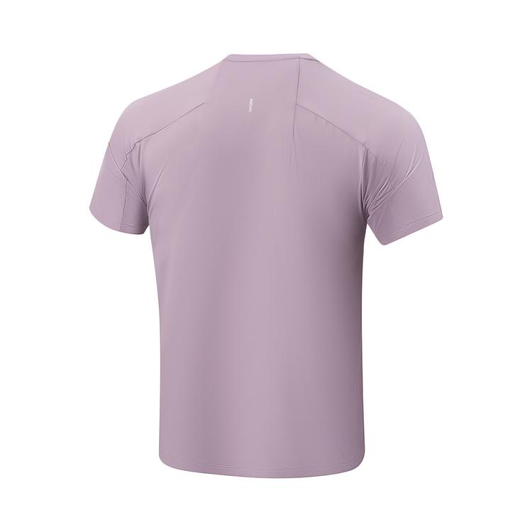 Li-Ning Мужская футболка с круглым вырезом и принтом логотипа из серии Fitness ATSW369-6