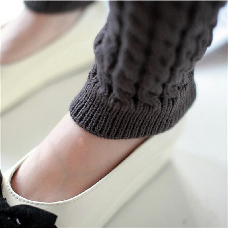 Женские зимние вязаные крючком теплые леггинсы для ног, чехол для ботинок