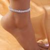 Anklet Stylish Rhombus Lightweight Bling Rhinestone Ankle Bracelet Jewelry Accessory
