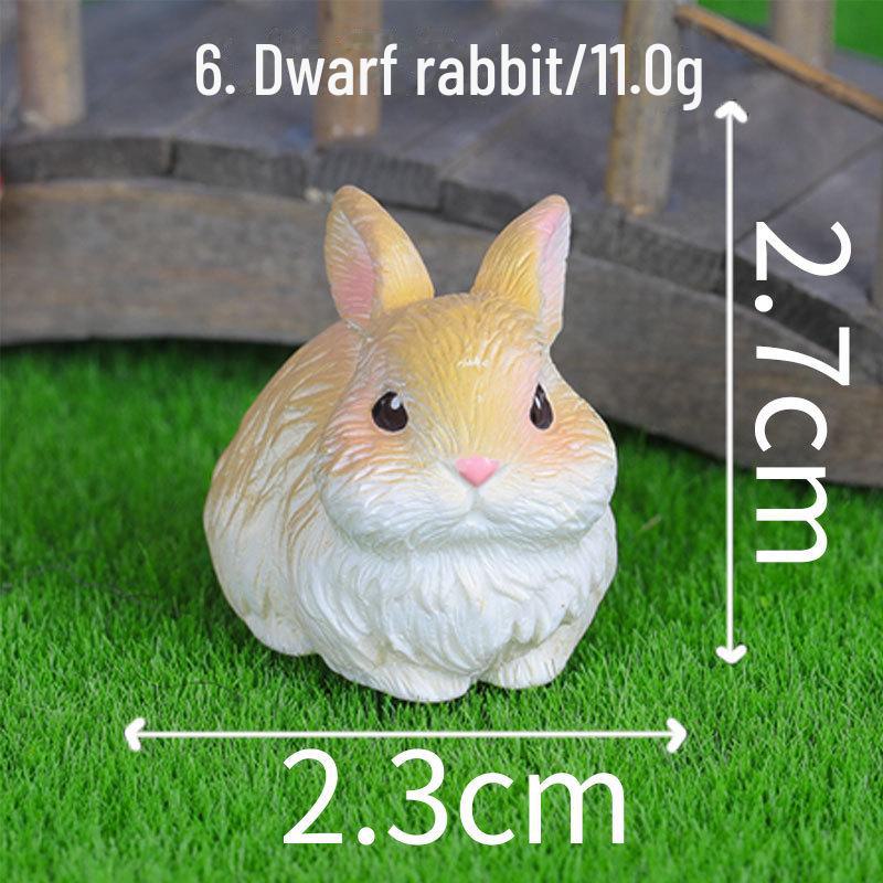 Miniature Rabbit Garden Ornaments - Cute, Realistic Resin Decoration for Creative Landscaping