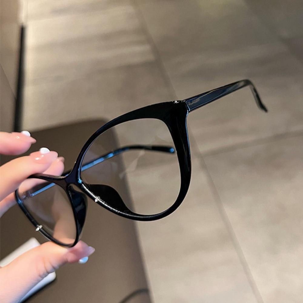 Spectacle Lens Power 0 To -400 Computer Eyeglasses Cat Eye Frame Finished Myopia Glasses Student