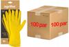 Rubber Flocked Protective Gloves / Yellow / Size: 10- / Ox-Flox_Xl - 100 Pcs