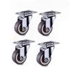 4PCS Furniture Caster 1 Inch / 2 Inch Soft Rubber Universal Wheel Swivel Caster Roller For Platform Trolley Accessory Furniture