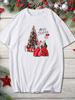 New 2025 Christmas Santa Claus Snowmanwomen T Shirt Trend Graphic T-Shirts Holiday Tshirt New Year O-Neck Cartoon Top Xmas Party