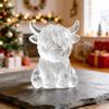 Highland Cow Ice Cube Mold Food Grade Silicone Non-Stick 6 Cavities Reusable for Cocktail Party Kitchen