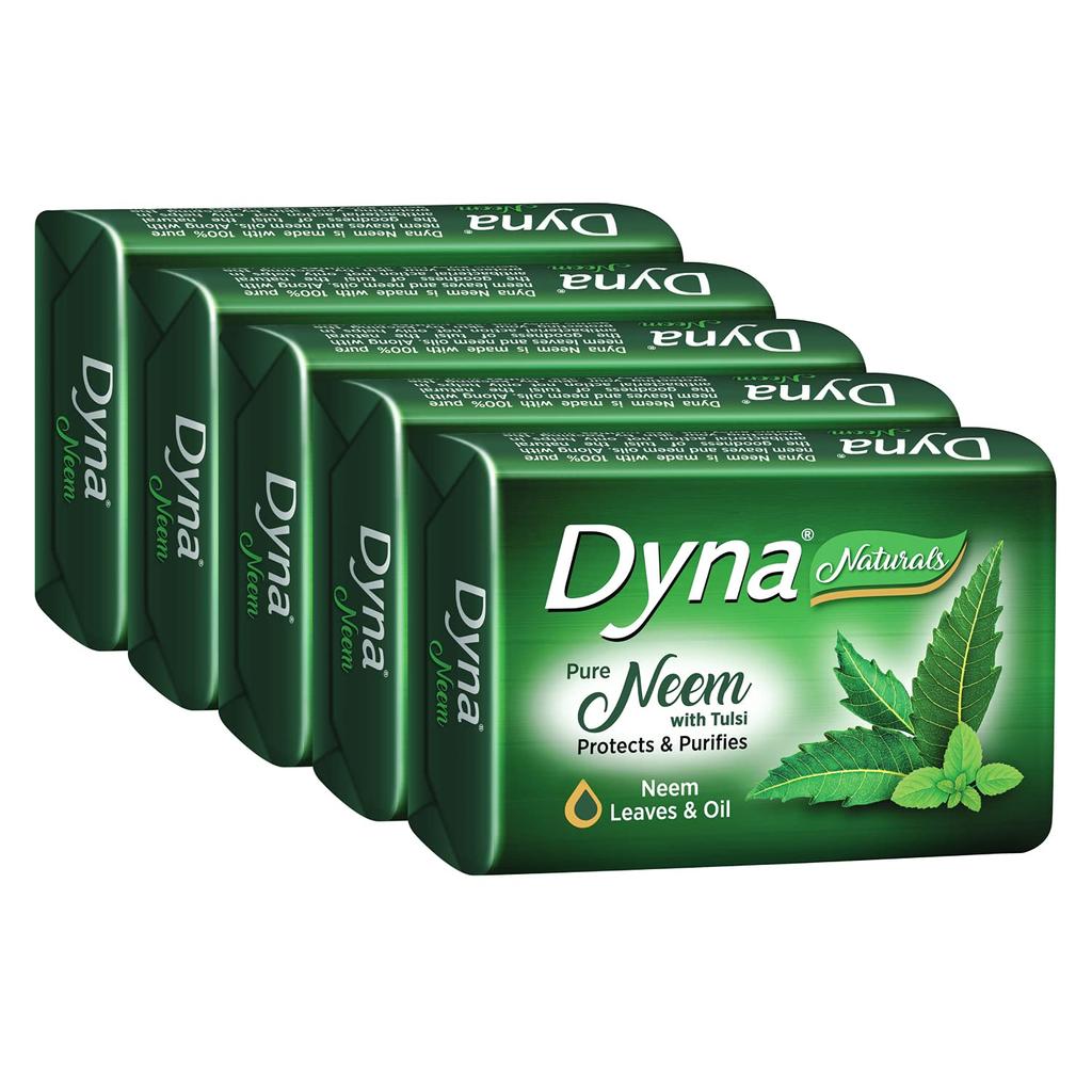 Мыло Dyna Naturals с экстрактом нима и тулси 100 г x 5