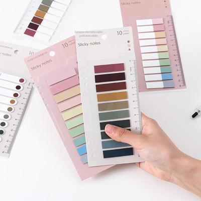 Стикеры Morandi Color Index: Пластиковые наклейки-индикаторы с возможностью записи