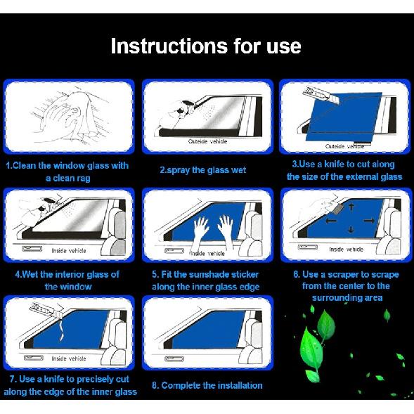 2Pcs 42x38cm DIY Car Stickers Sun Shades Sun Protection Window Cover Black PVC Sunshade Side Window Shield with Small