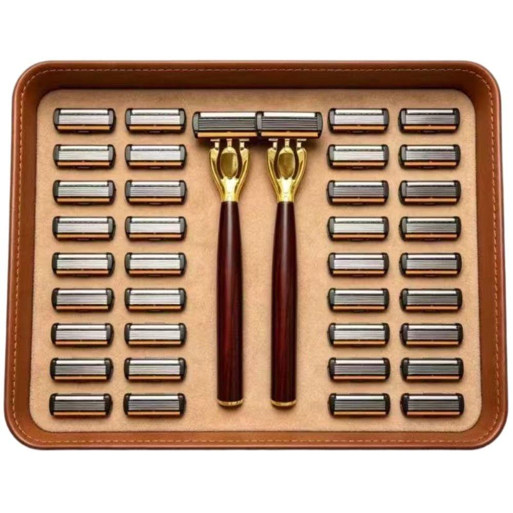 13 pcs 6-Layer Men's Shaver Anti-Slip Beard Removal Luxury Safety Razor Legs
