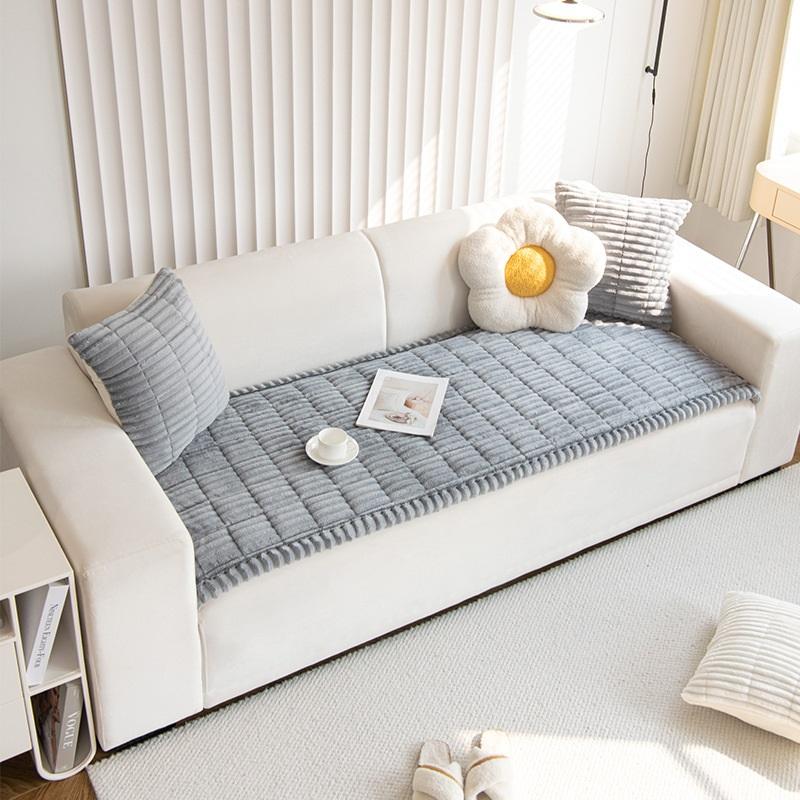 Simple Plush Sofa Cushion Non-slip Winter Thickened Sofa Cushion Warm Plush Non-slip