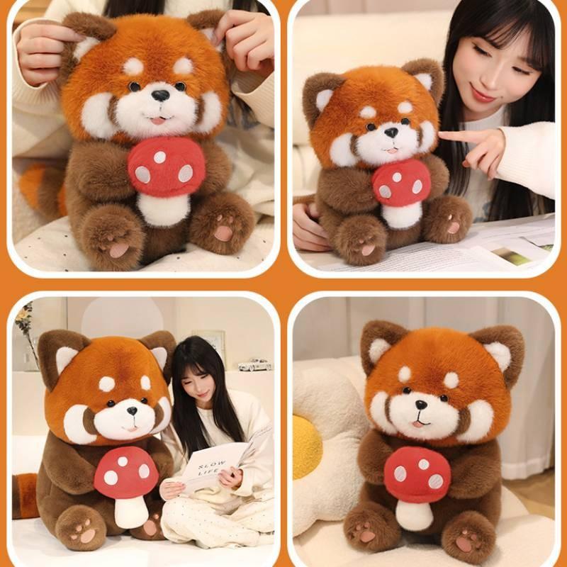 Adorable Mushroom Raccoon Plush Toy For Kids Birthday Gift Soft And Cuddly Design