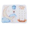 Одеяло для малышей Milestone с цифровой печатью, двухстороннее, фланелевое, с фотографией на месяц, с изображением лунного шара