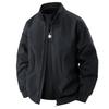 Spring New Men's Bomber Jacket Solid Color Pocket Zipper Fashion Baseball Jacket Simple Style Stand Collar Casual Streetwear