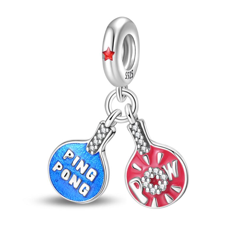 Медь Волейбол Бейсбол Бадминтон Гольф Спорт 3мм Шармы Бусины Подвески Вечеринка по случаю дня рождения Изысканные DIY Ювелирные изделия Подарки