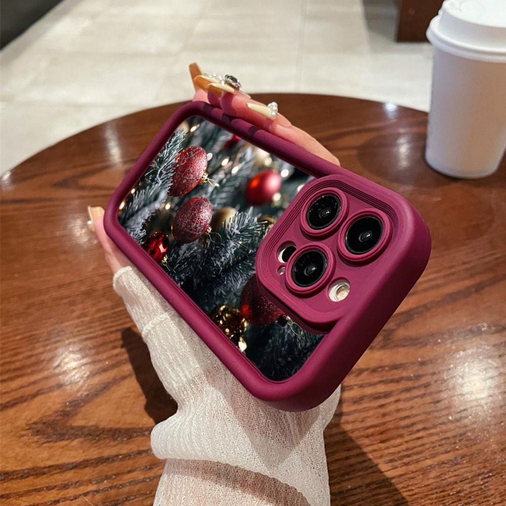 N118 Новогодний Веселый Рождественский дизайн Мягкие чехлы для телефонов Angel Eyes для iPhone 16 15 14 13 11 Pro Max 8 7 6s Plus 12 mini XR XS Max SE Противоударный чехол