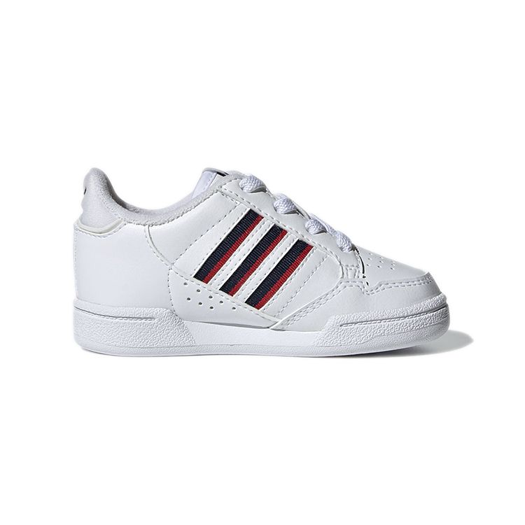 adidas Оригинальные Continental 80 Удобные повседневные полувысокие кроссовки для ходьбы Детская обувь Белый Красный S42613