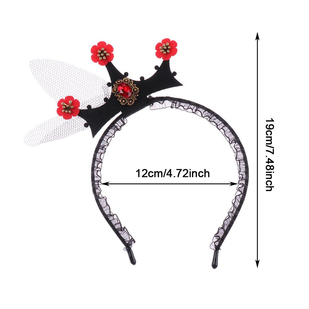 Головной убор для вечеринки Повязка на голову на Хэллоуин Маска-паук Повязка на голову Рог дьявола Обруч для волос Кружевная вуаль Верхушка
