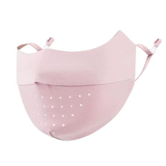 Защитная маска для лица, бесшовная, дышащая, с отверстиями, солнцезащитный крем, 3D, тонкий дизайн, защитная маска для лица UPF 50, дышащая, из ледяного шелка, защитная маска для лица