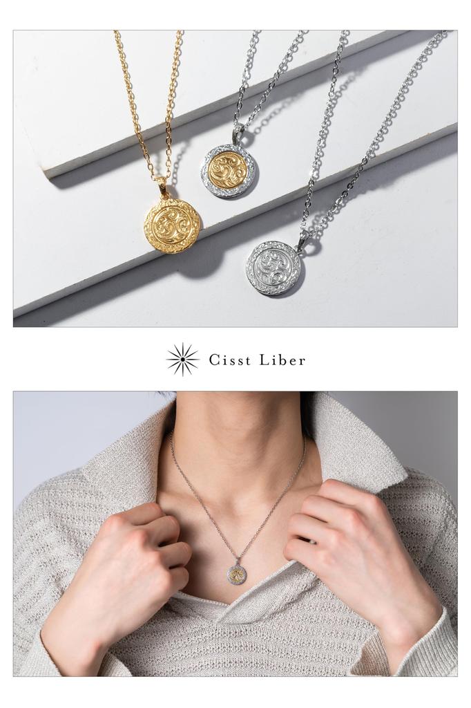 Hawaiian Jewelry Necklace Coin Medal Coin Necklace Two Tone Bicolor 20mm Pendant Brand Surgical Stainless Steel Hypoallergenic Silver Gold Gold 45cm