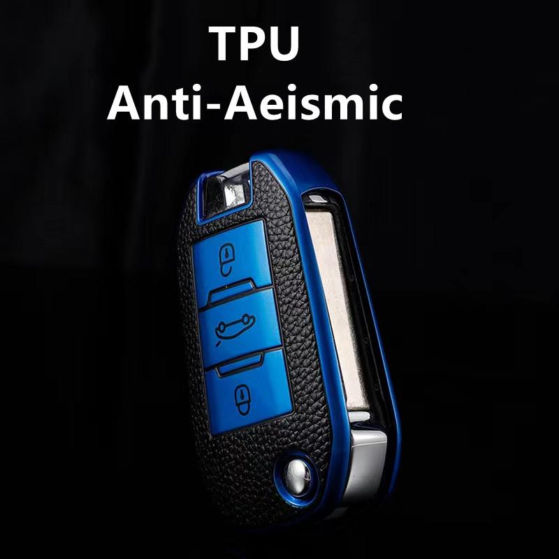 Чехол-раскладушка из ТПУ для автомобильного ключа для Peugeot 208 3008 308 508 408 2008 307 4008 для Citroen C4 C3 C6 CACTUS C8 аксессуары