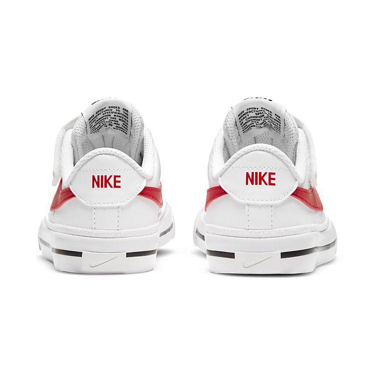 Nike Court Legacy Повседневные Нескользящие Амортизирующие Прочные Низкие Детские Кеды для Скейтбординга Детские кроссовки Белый Красный DA5381-105